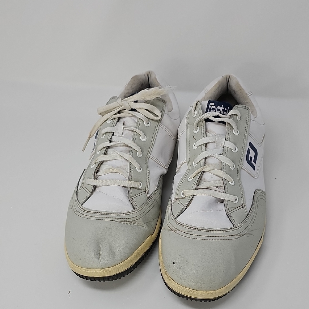 FootJoy White and Light Gray Men's Golf Sneakers